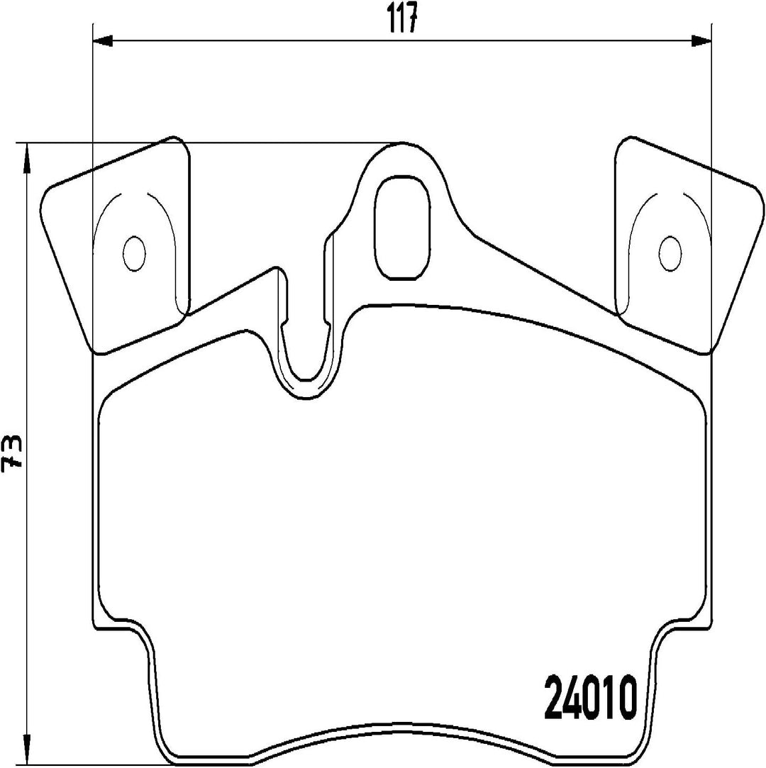Brembo P 85 088 Bremsbelagsatz, Scheibenbremse - (4-teilig)