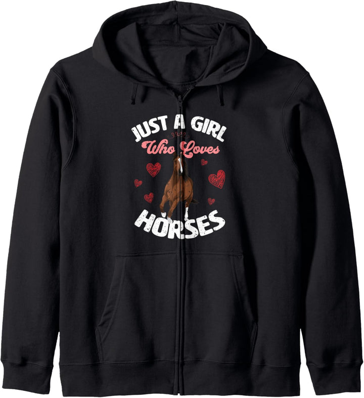 Just A Girl Who Loves Horses Kapuzenjacke