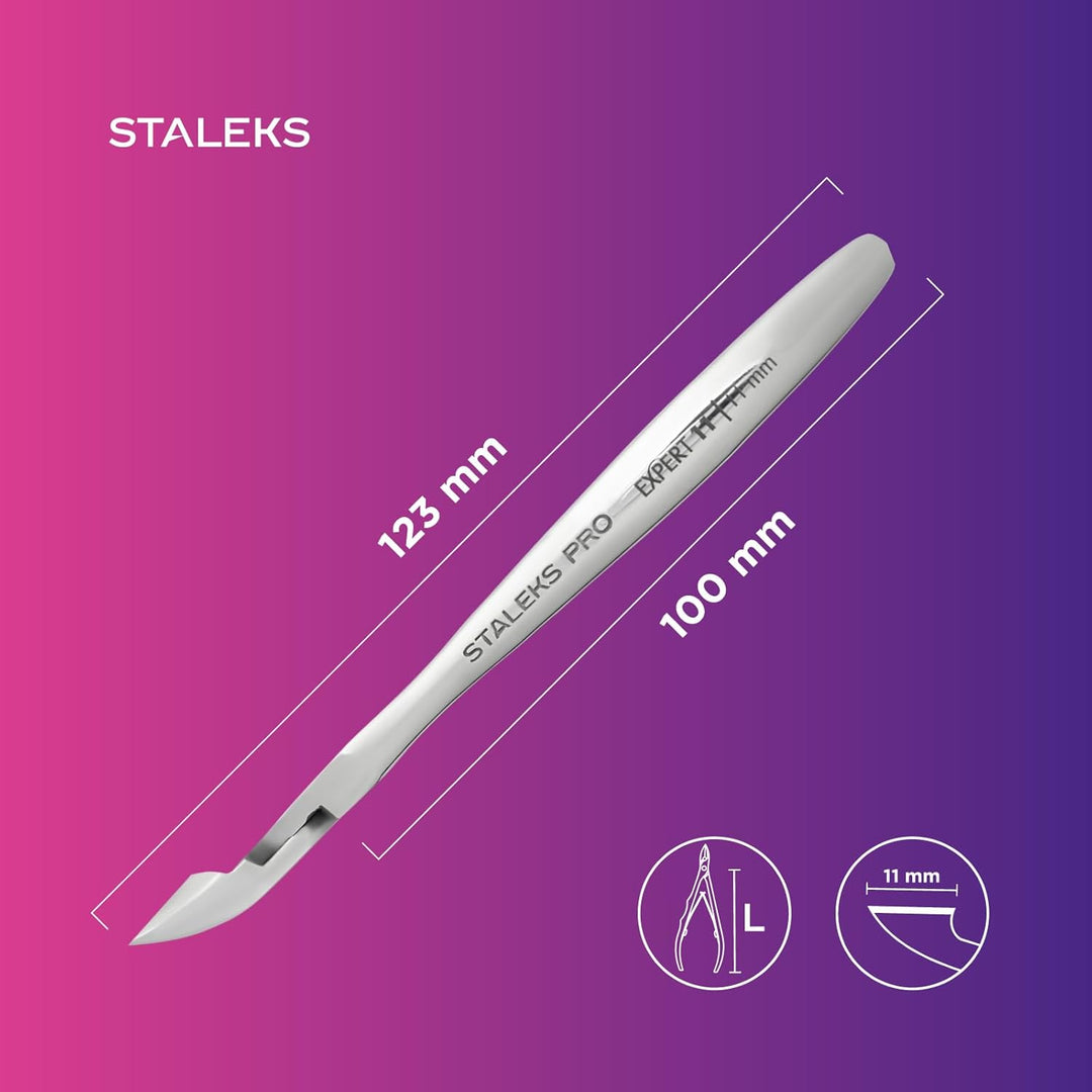 K-00 Profi Hautzange Staleks Länge 11cm Schnitt 1,2cm Lederschutzhülle