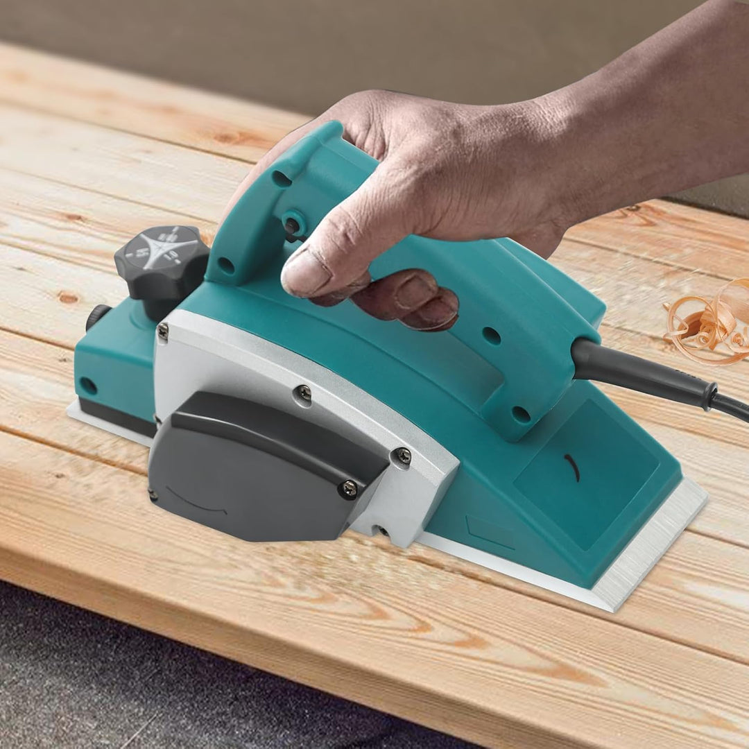 Elektrohobel, 600W Hobelmaschine, Handhobel Elektrisch, Hochfester Riemen, Stufenlos Einstellbarer G