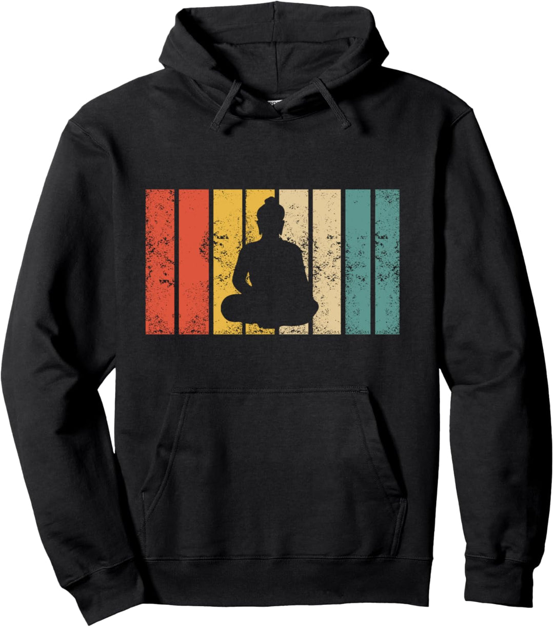 Retro Buddha Namaste Zen Buddhismus - Vintage Buddhist Pullover Hoodie