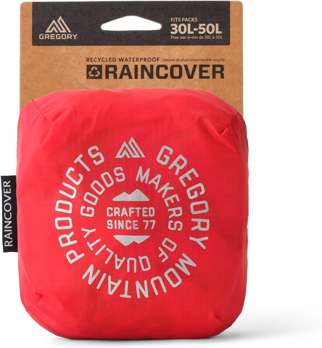 Gregory Trial Accessories - Raincover - wasserdichte, reflektierende Regenhülle für Rucksack Rot (Be