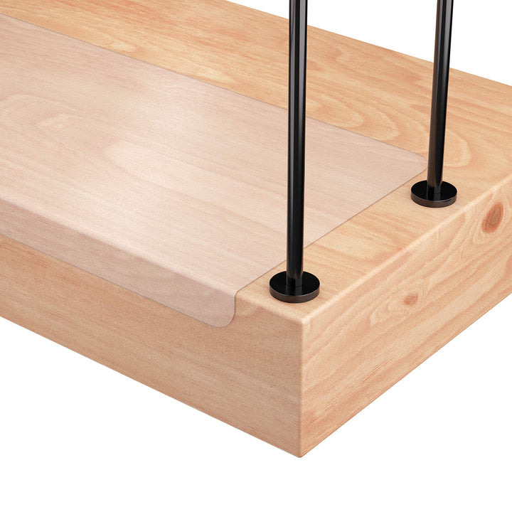 15 x Sossai® Stufenmatte STAIR PROTECT | 25 x 65 cm | transparent und selbstklebend | Treppenschutz