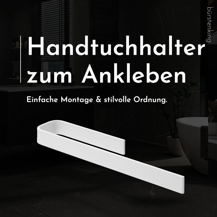 Bürstenking Handtuchhalter ohne Bohren – 39 cm – Selbstklebender Handtuchhalter – einarmige Halterun