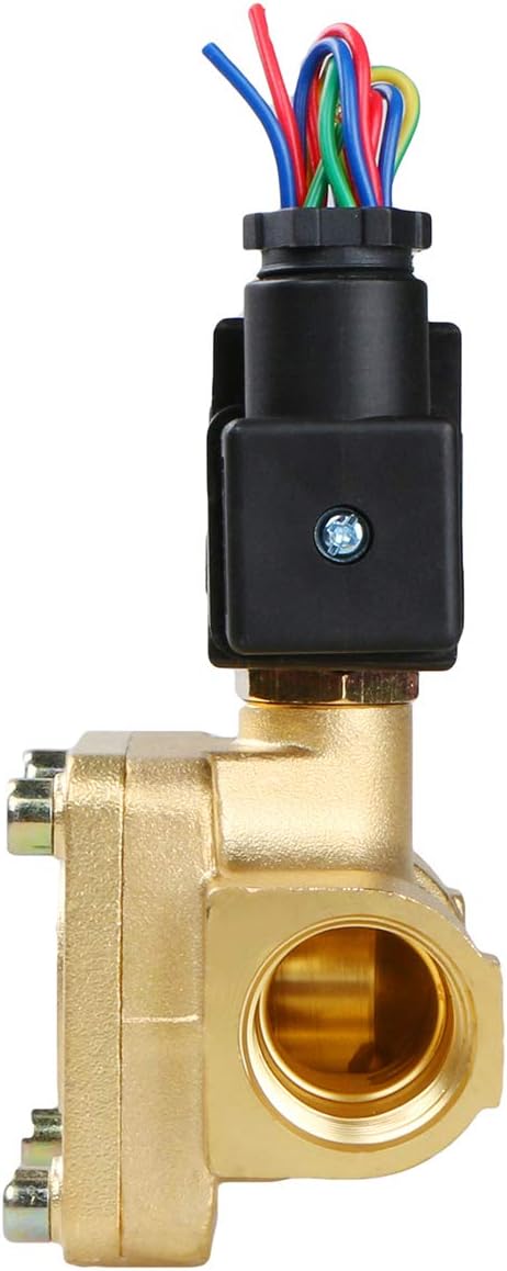 U.S. Solid 3/4" G 230V AC Messing Magnetventil für Wasser Luft Gas Öl, NC, VITON, 0,1-16 Bar, Vertik