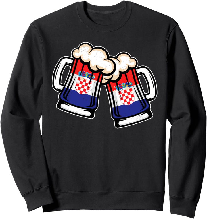 Kroatien-Flagge Bierkrug - cooles kroatisches Bier Sweatshirt