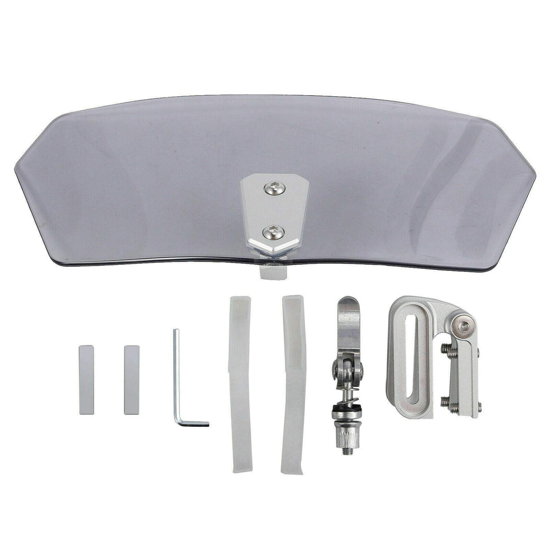 Riloer Verstellbarer Clip am Universal Motorcycle Windshield Vent Deflector (klar transparent) Trans