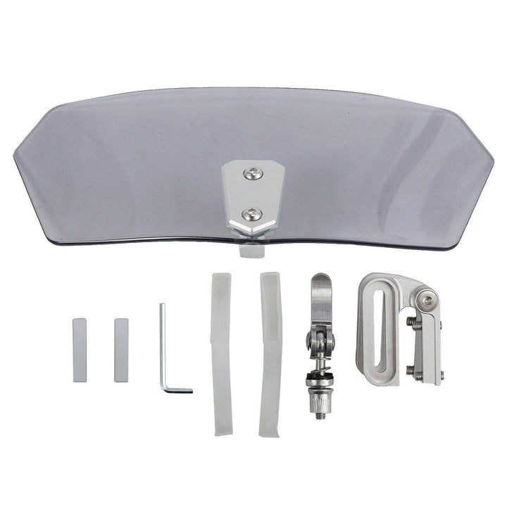 Riloer Verstellbarer Clip am Universal Motorcycle Windshield Vent Deflector (klar transparent) Trans