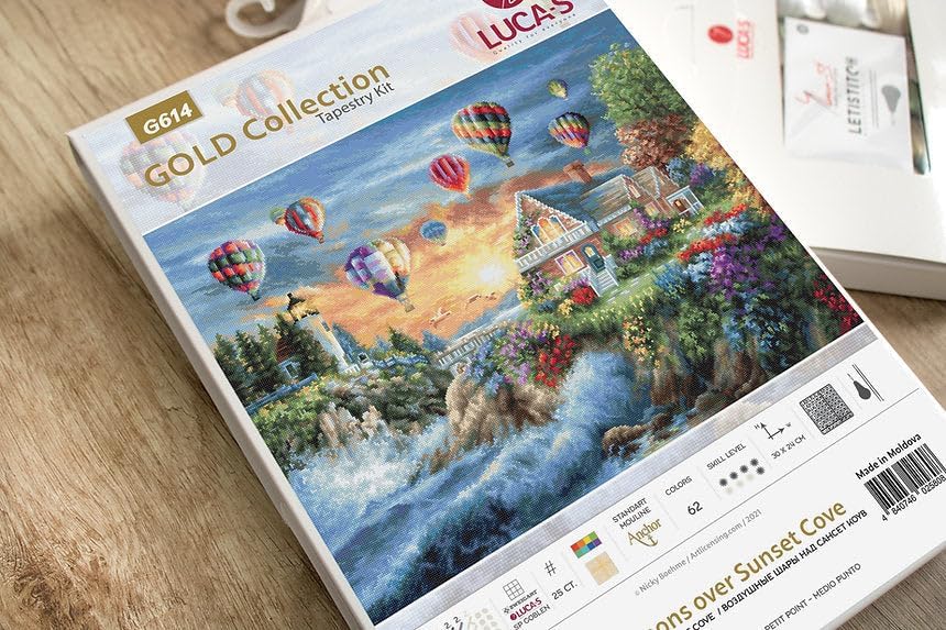 Wandteppich-Set Luca-S Gold – Luftballons über Sunset Cove G614