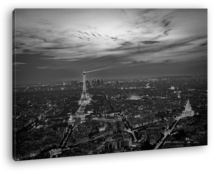 deyoli die Stadt Paris Effekt: Schwarz/Weiss Format: 100x70 als Leinwand, Motiv fertig gerahmt auf E