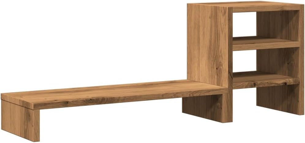 vidaXL Monitorständer, Schreibtischaufsatz mit Schreibtisch-Organizer, Unterbau Bildschirm Laptop St