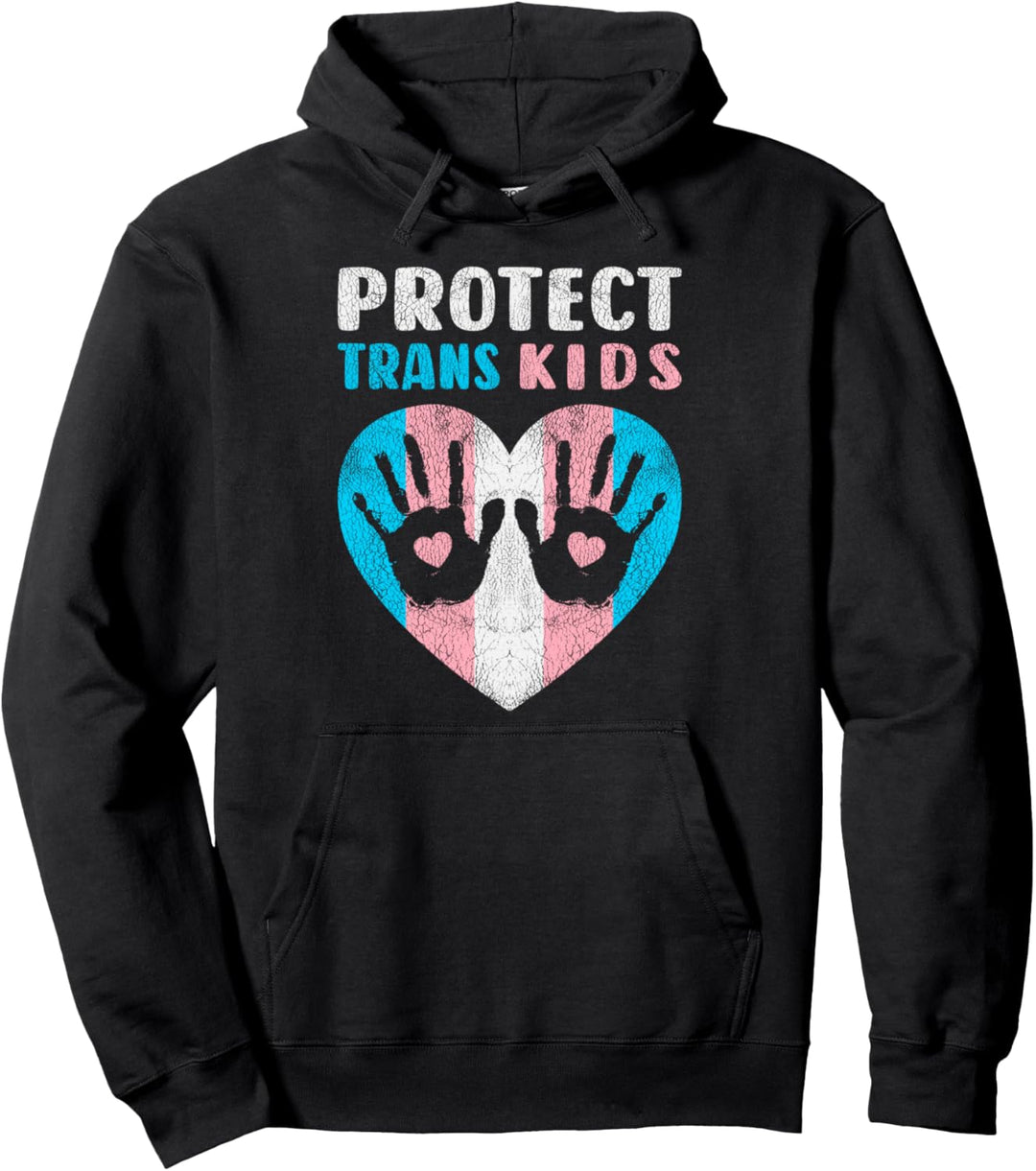 Trans-Kinder beschützen, Transgender-Herz, LGBT-Pride Pullover Hoodie