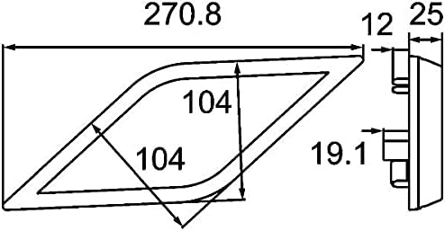 HELLA - Blinkleuchte - Shapeline Style - LED - 12/24V - geschraubt/Einbau - Lichtscheibenfarbe: gelb