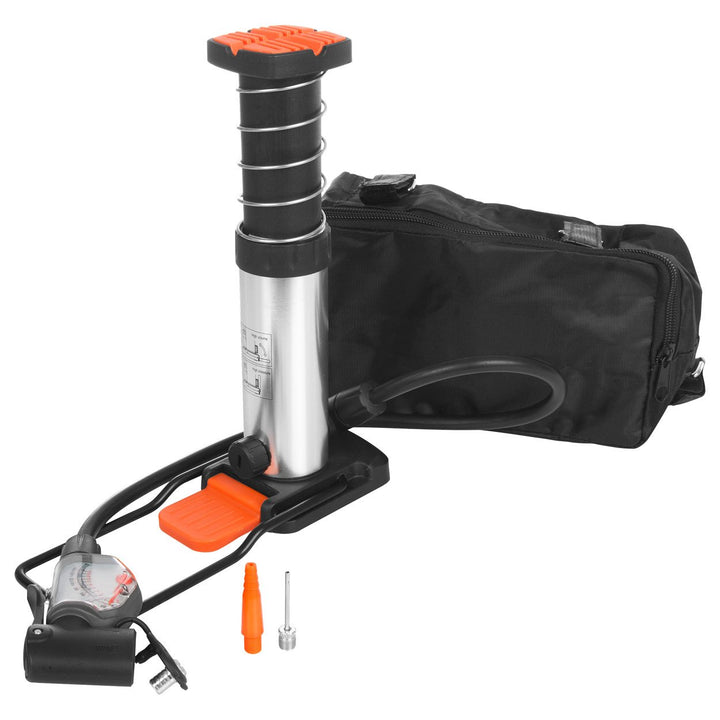 Bikers Dream Mini Fusspumpe mit Adapter, 20 x 10 x 10 cm, Schwarz
