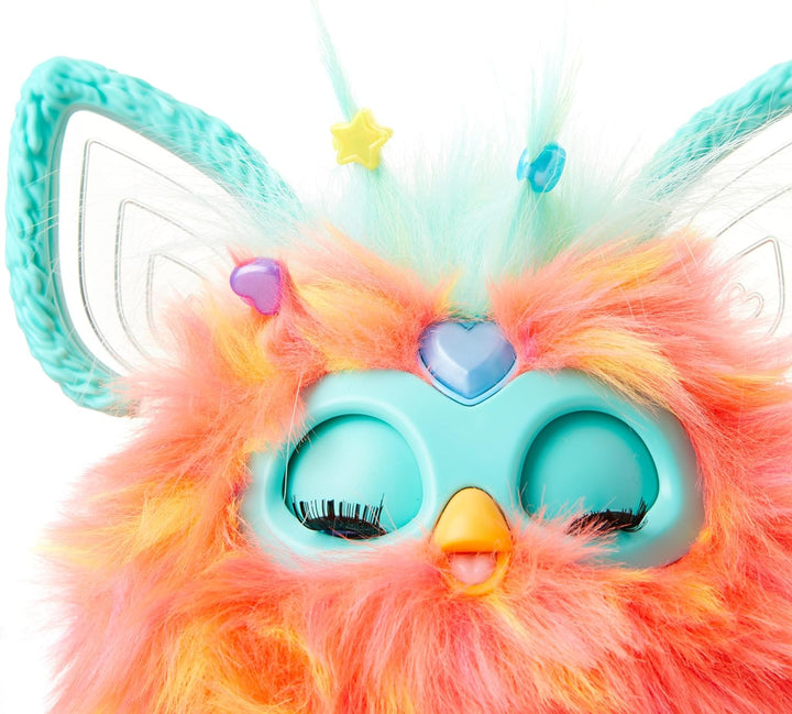 Furby Korallenroter Plüsch, interaktiv – Französische Version (Die Verpackung kann variieren)