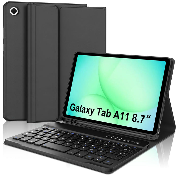 Hülle mit Tastatur für Samsung Galaxy Tab A11 8,7" (2025 SM-X133/X135) und Tab A9 8,7" (2023 SM-X110