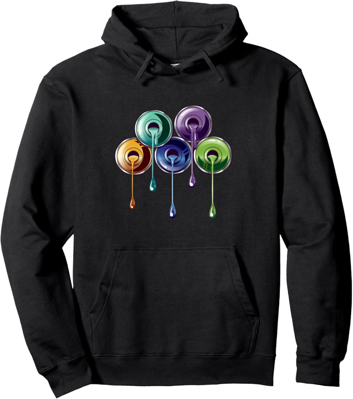 Tropfende Farben Pullover Hoodie