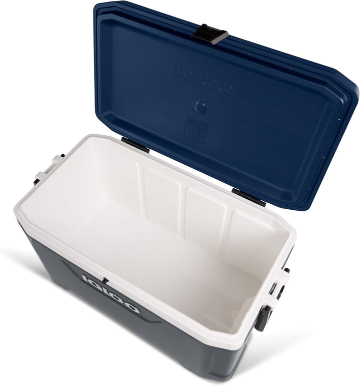 IGLOO Cooler Maxcold 70 Kühlbox, 66 Liter, Eisblau/Marineblau