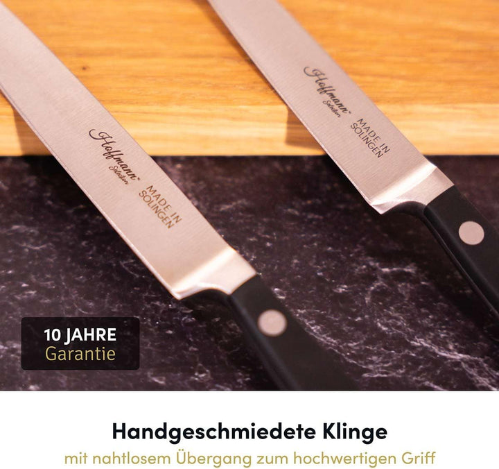 Hoffmann Küchenmesser Set 3-teilig – Made in Solingen Messer mit Chefmesser 21 cm, Gemüsemesser und