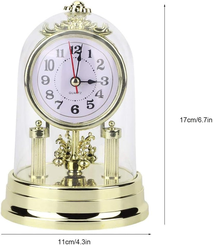 Mumusuki Tischuhren, Standuhr Nostalgisch Deko Vintage Wohnzimmer Uhr mit Haube Kunststoff Uhr zum H