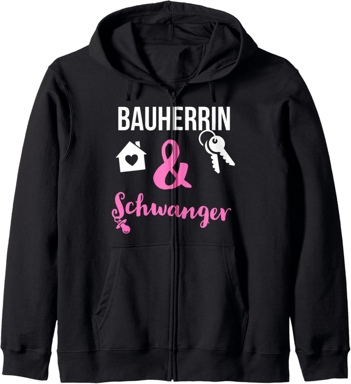 Bauherrin Schwanger | Geburt Richtfest Kapuzenjacke