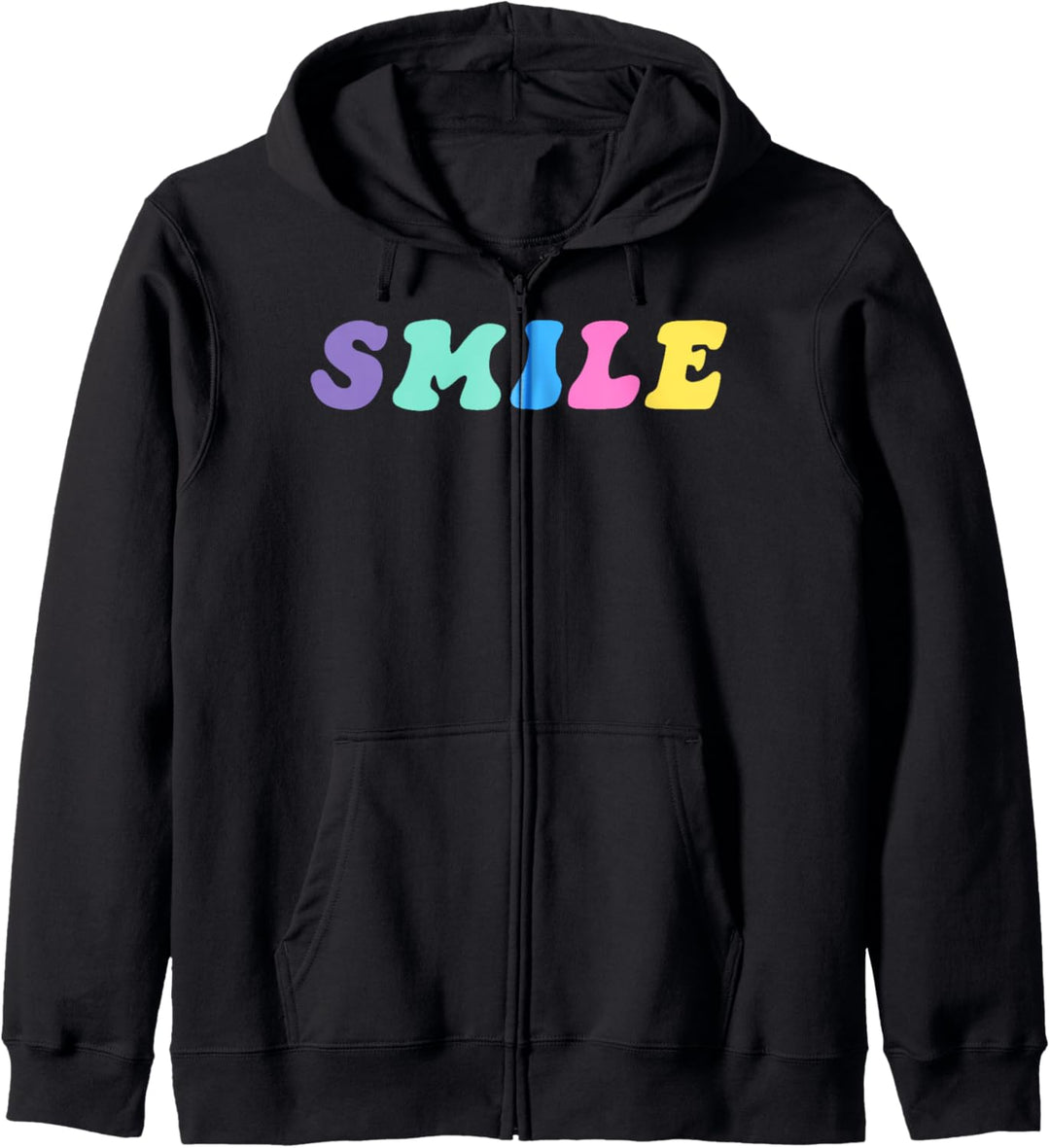 Trendy Fifth Sun Simple Smile Embroidery Kapuzenjacke