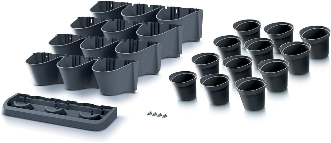 Macetero vertical Prosperplast Cascade Garden de plastico en color antracita 68,5 (largo) x 19 (anch