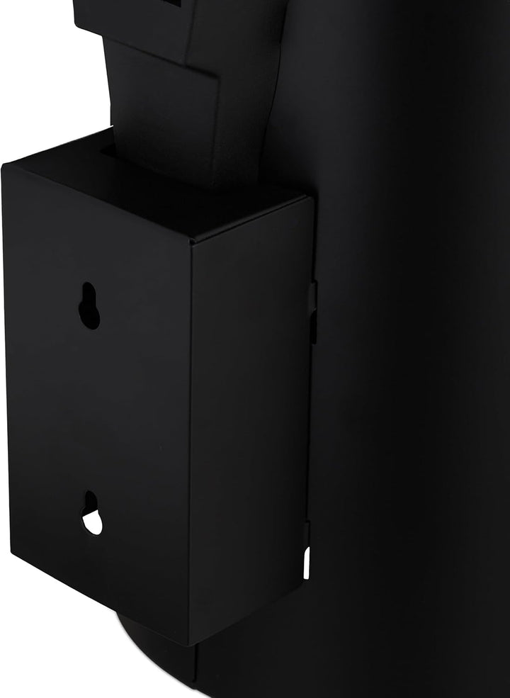 Relaxdays Kosmetikeimer Wandmontage, 5 Liter, Absenkautomatik, Inneneimer, Metall, runder Badezimmer