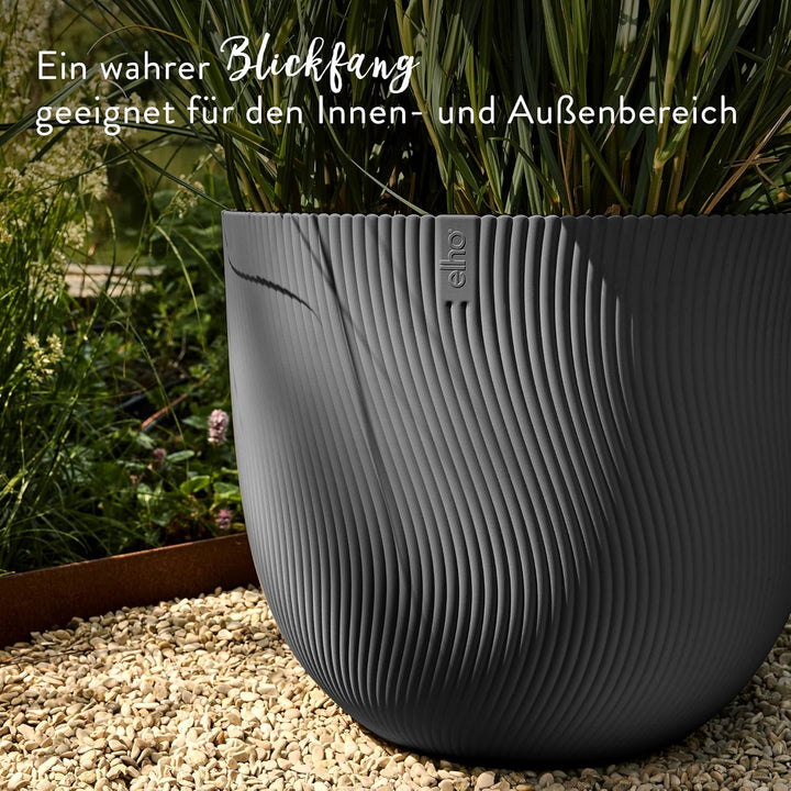 elho Sereh Round 47 - Flower Pot for Indoor and Outdoor Use - 100% Recycled Plastic - Diameter 47.0