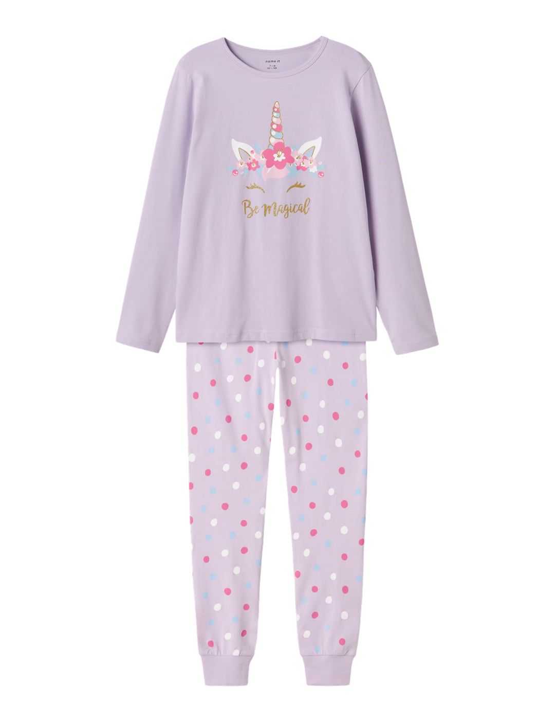NAME IT Girl Nachtwäsche-Set Langarm 86-92 Pastel Lilac, 86-92 Pastel Lilac