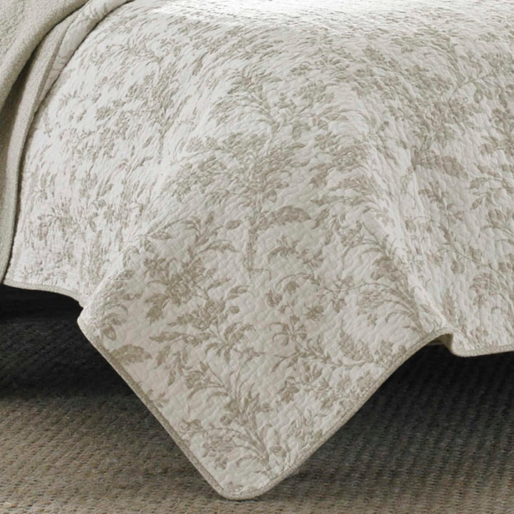 Laura Ashley Home Amberley Collection Steppdecken-Set, 100% Baumwolle, atmungsaktiv und leicht, wend