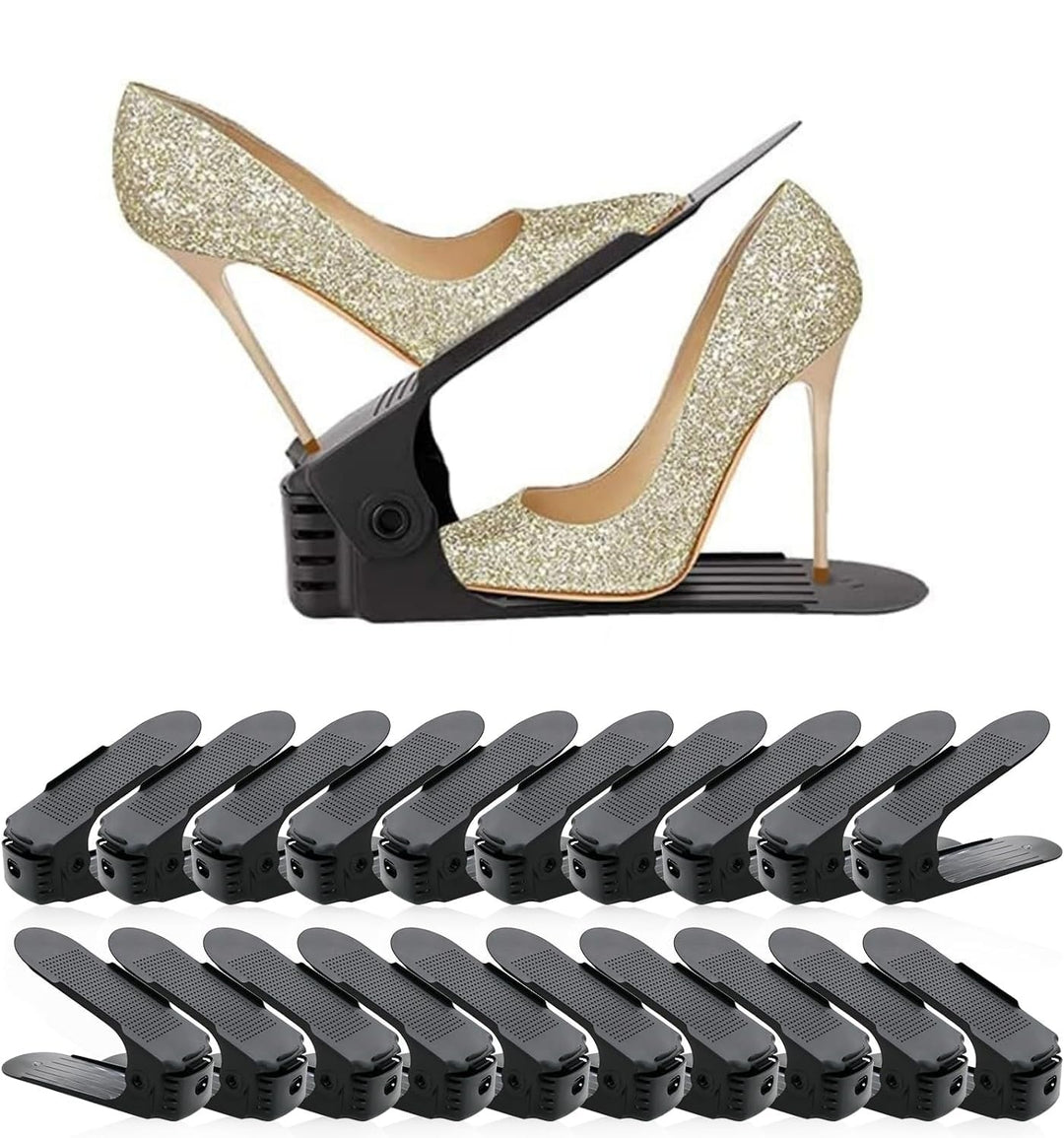 20 Stück Schuhstapler Platzsparend, Einstellbare Schuhstapler,Doppelschicht Schuhregal schuhregal fü