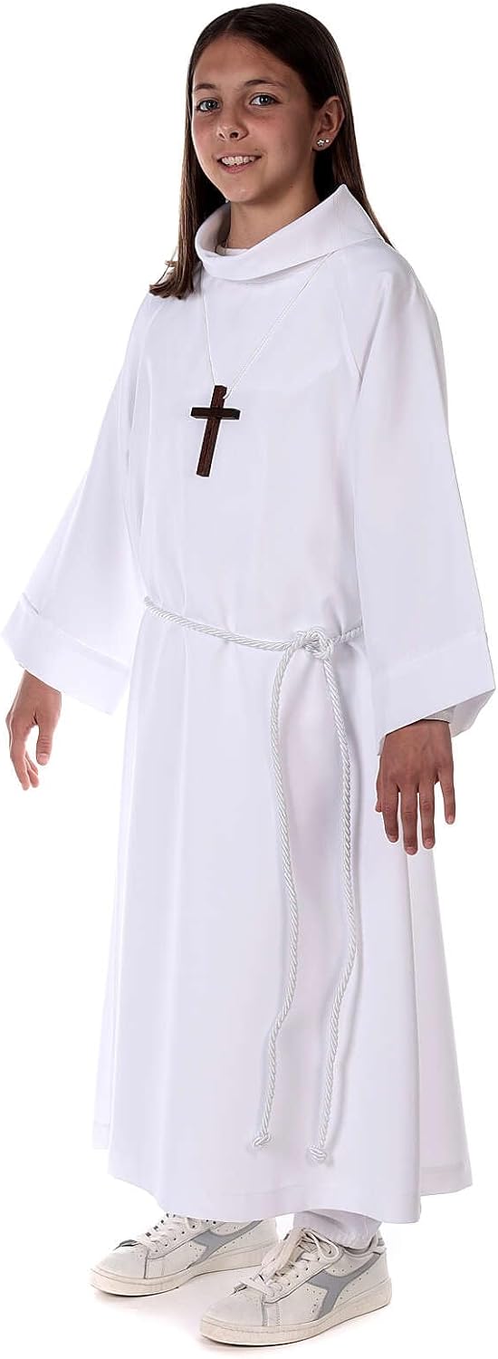 Holyart Erstkommunionalbe Weiss, 125 cm (49 inc.), 125 cm (49 inc.)