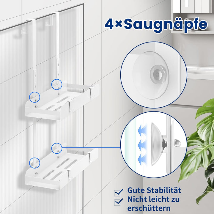 Duschregal Zum Hängen Duschablage Ohne Bohren Duschkorb Badezimmer Organizer Shampoo Halterung Dusch