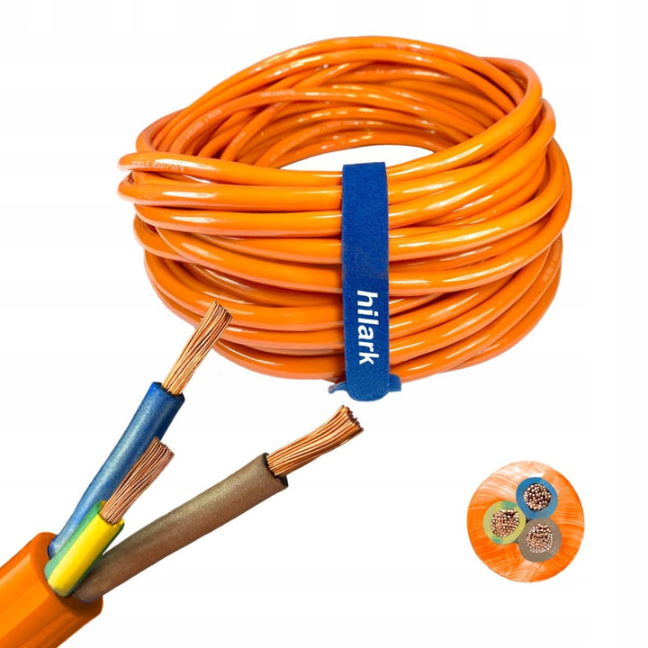 Hilark Kabel H07BQ-F 3x2.5mm2 Litze orange (20 Meter, Orange) 20 meter Orange, 20 meter Orange