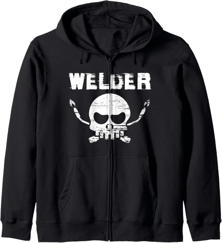 Schädel Schweisser Schweissen Handwerk Schweissfachingenieur Kapuzenjacke