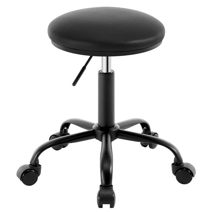 EUGAD Rollhocker höhenverstellbar, Drehhocker mit Rollen, runder Hocker 360° drehbar, Bürohocker für