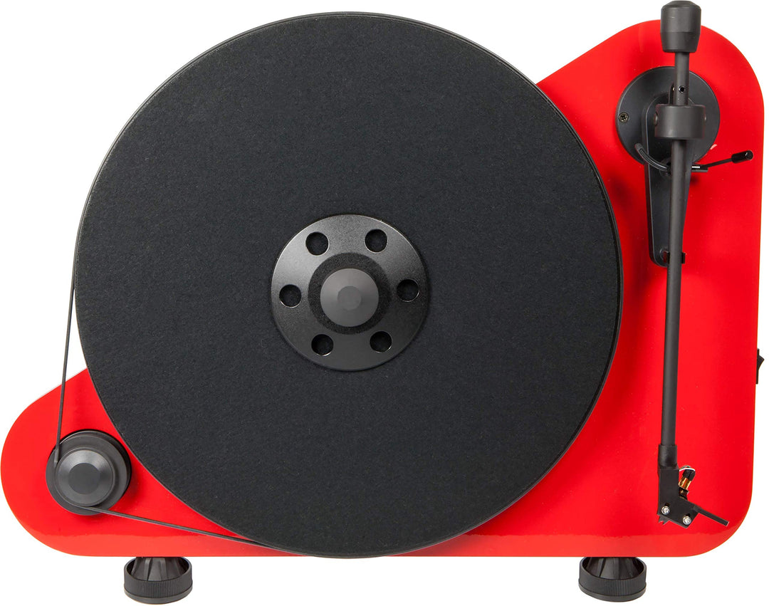 Pro-Ject VT-E R BT, Vertikaler „Plug &amp; Play“ Plattenspieler mit Wireless Audio Streaming (Rot), Rot