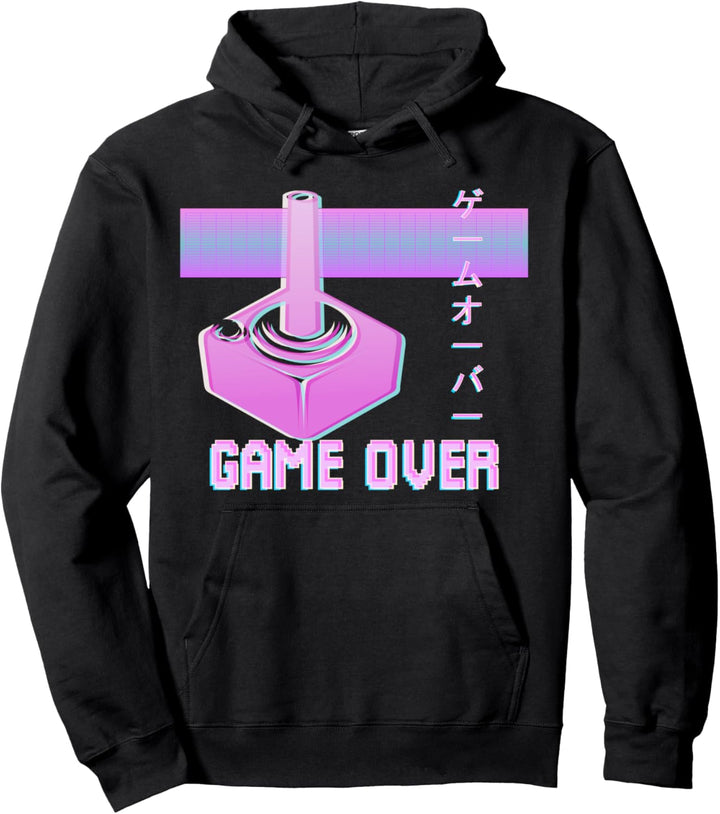 Vaporwave Aesthetic Japan 80s Videospiel Over Pullover Hoodie