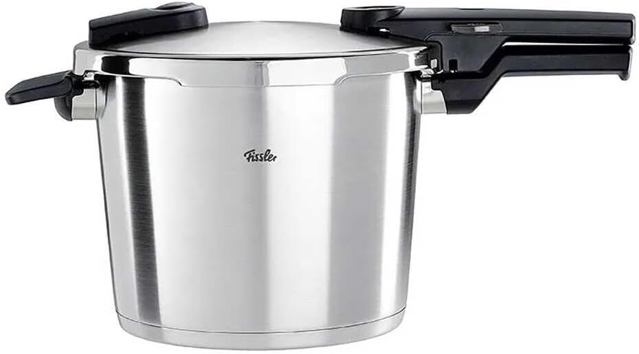 Fissler Vitaquick Premium/Schnellkochtopf (6 L, Ø 22 cm) m. Einsatz, Edelstahl-Dampfkochtopf, 2-Gars