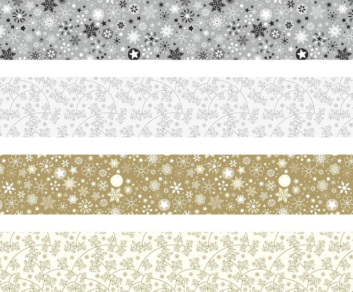 Heyda Faltstreifen für Fröbelsterne – 2er Set - bunt 96 Streifen 1,5x45cm + gold-silber 48 Streifen