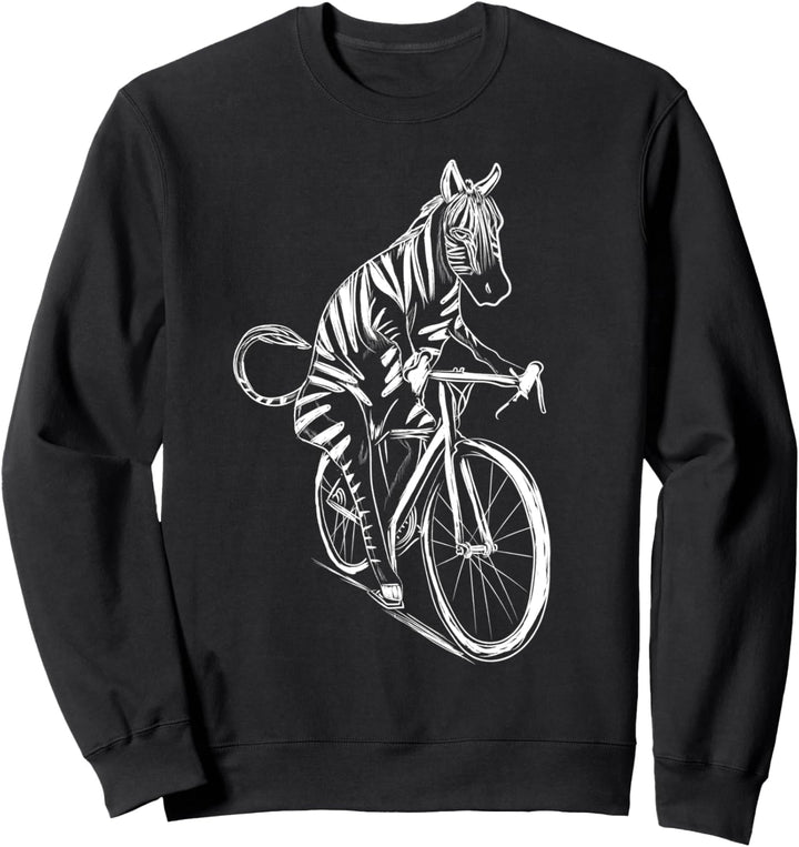 Radfahrendes Zebra Fahrrad Kleidung Radfahrer Geschenk Zebra Sweatshirt