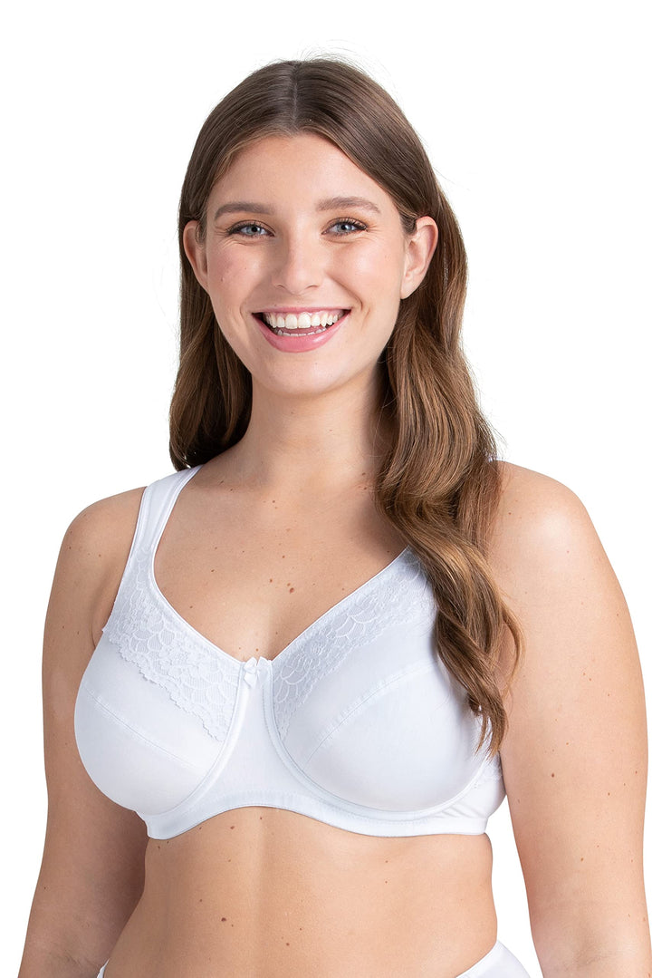 Miss Mary of Sweden Minimizer Bügel-BH Cotton Now Flatcup 80C Weiss, 80C Weiss