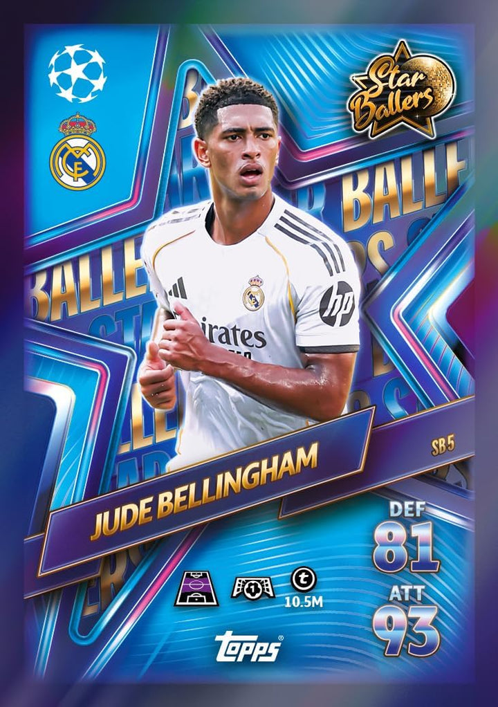 Topps UCC Match Attax 2025/26 - Update Eco Pack #2 - Star Ballers - enthält 41 Cards, darunter 16 Ex