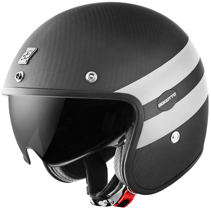 Bogotto V587 Crono Carbon Jethelm (Black Matt/White,S) S Schwarz Matt/Weiss, S Schwarz Matt/Weiss