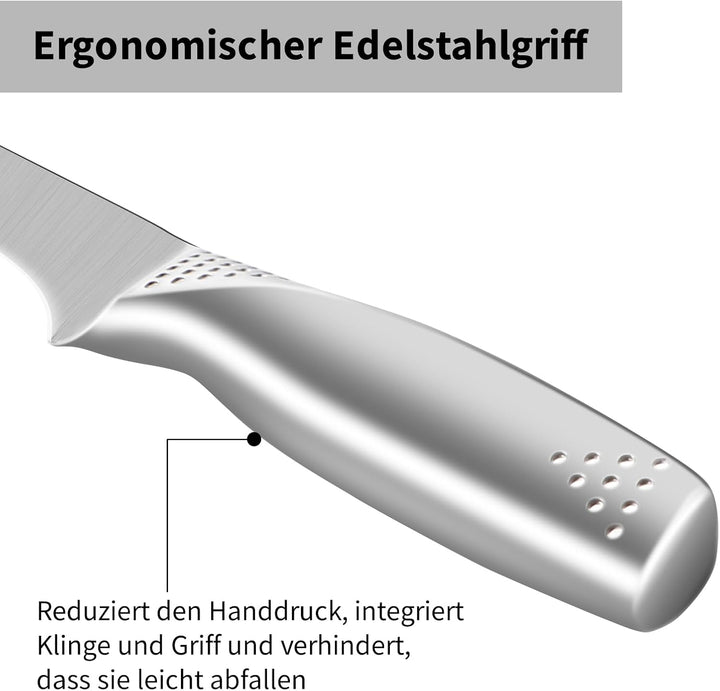 Edelstahl Filetiermesser Fisch Ausbeinmesser Scharf: 15cm Küche Profi Küchenmesser Flexibler Klinge