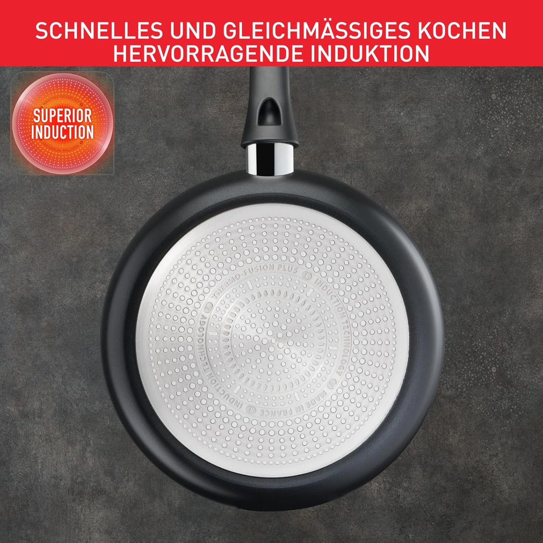 Tefal Ultimate On Bratpfanne 28 cm hoher Rand, Pfanne Induktion mit Titan Antihaftversiegelung, Ther