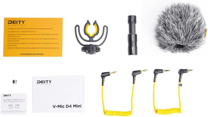 Deity V-Mic D4 Mini Microphone On-Camera Microphone Head Mic TRS 3.5MM for Vlog Video Studio DSLR Ca