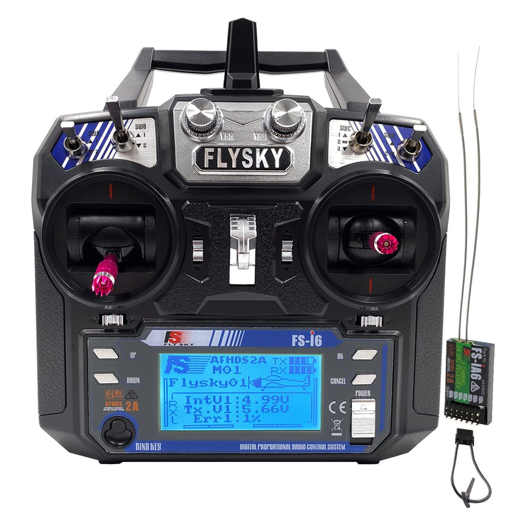 DTXMX Flysky FS-i6 2.4G 6 Kanal RC Sender mit FS-iA6 Empfänger Radio Control System für RC Quadkopte