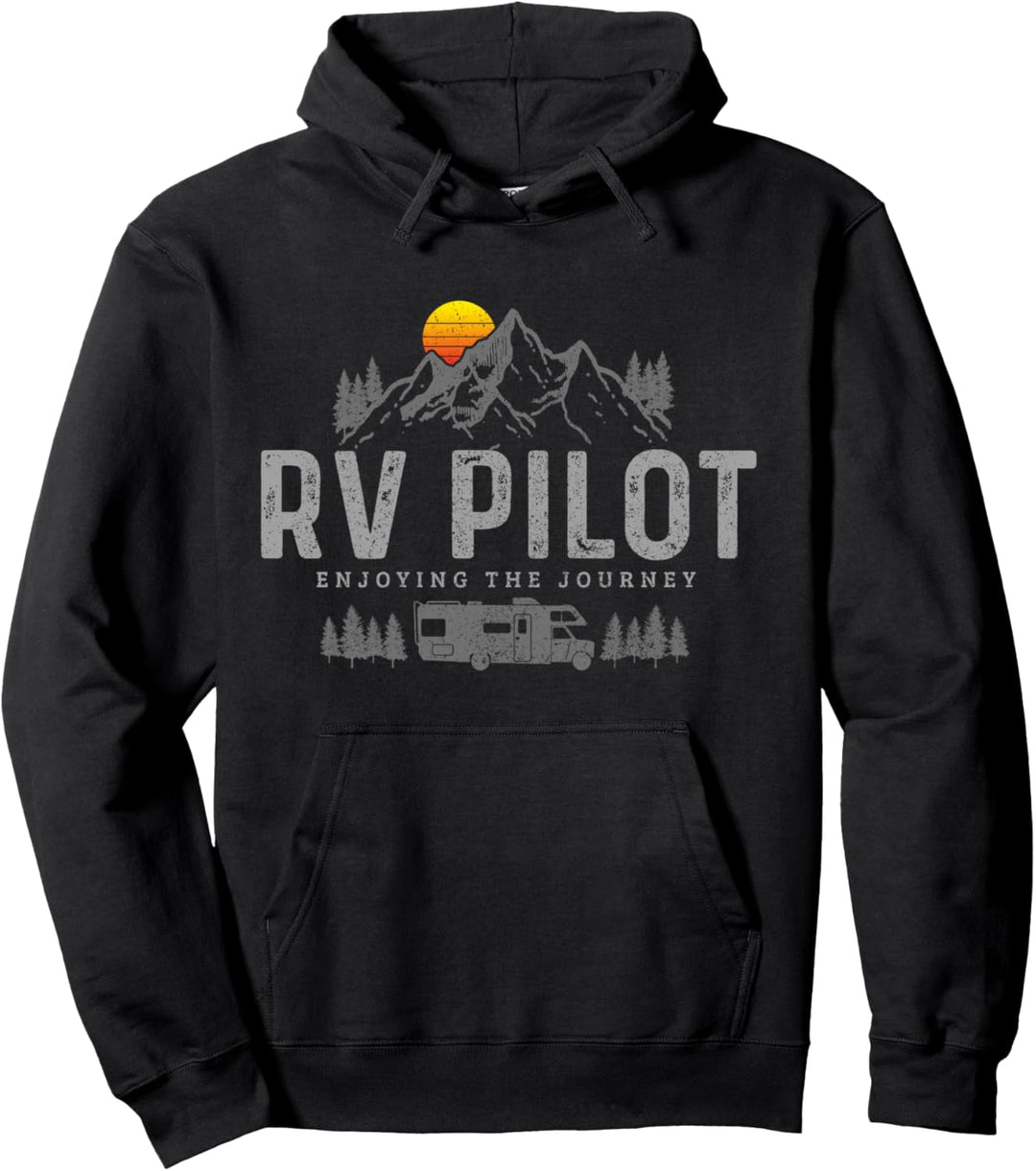 Wohnmobil-Piloten, Vintage, Berge, Camping, Road Trip, Camper Geschenk Pullover Hoodie